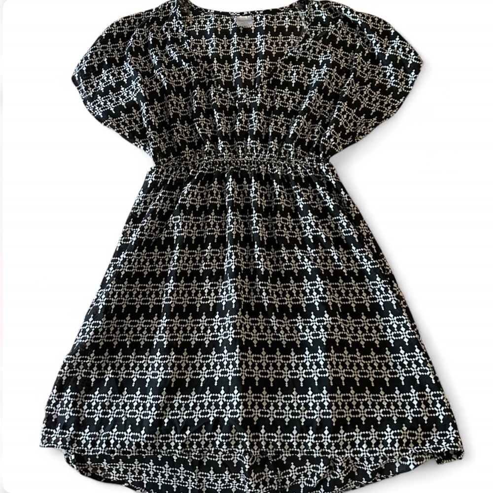 Merona Black and White Patterned Sheer Swim Coverup